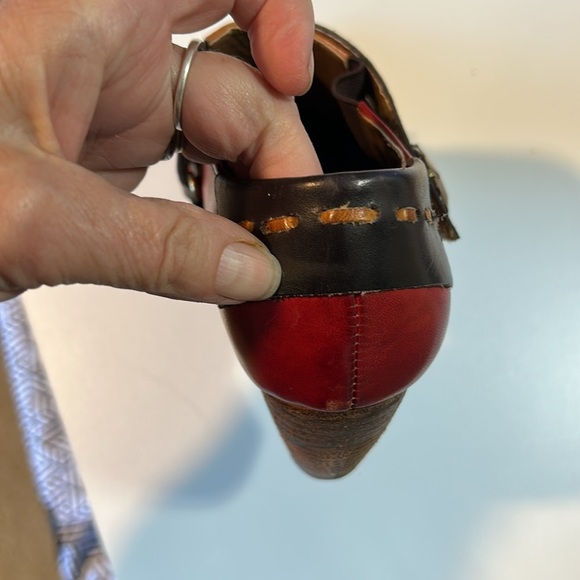 L’ARTISTE BY SPRING STEP WONDROUS BOOTIE RED LEATHER SIZE 61/2 - Picture 11 of 11